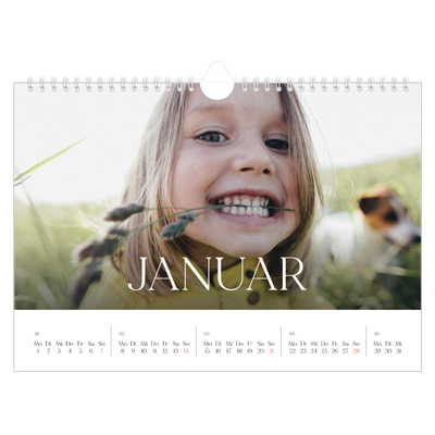 Fotokalender A4 — Zwölf große Monate [Januar]