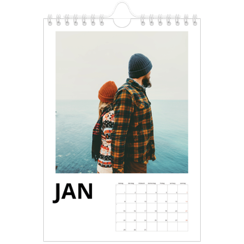 Fotokalender A5 — Weißer Rahmen