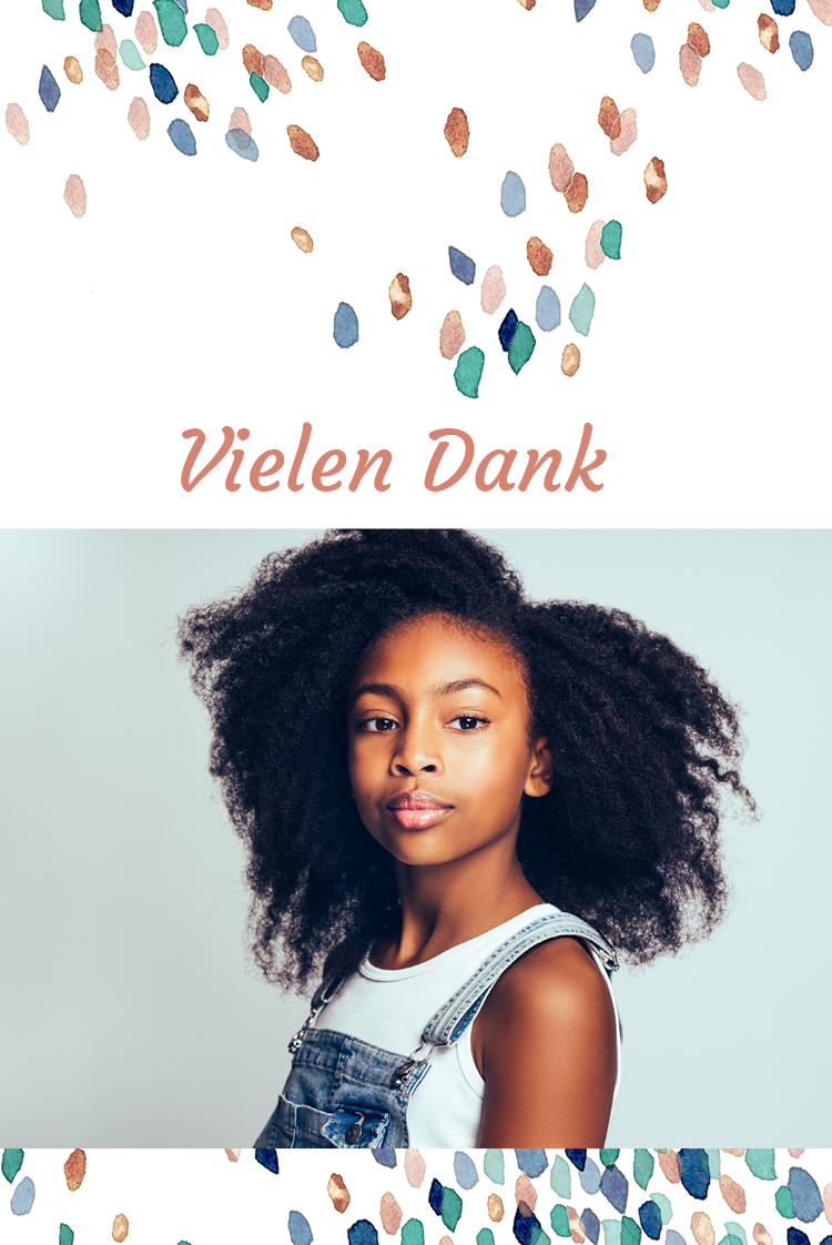 Dankeskarten — Wasserfarbentupfer