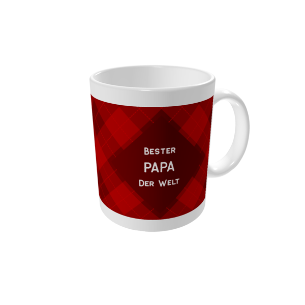 Tasse bedrucken — Klassisches Karo