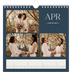 Jahreskalender Quadratisch — Schiefer und Serifen [April]