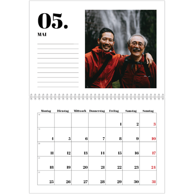 Fotokalender A4 doppelt (30 x 40 cm) — Serif und Momente [deckblatt]