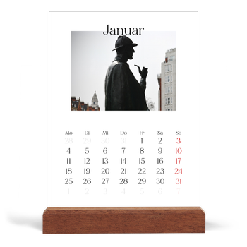 Tischkalender mit Holzfuß Hochformat — Mein Reisebericht
