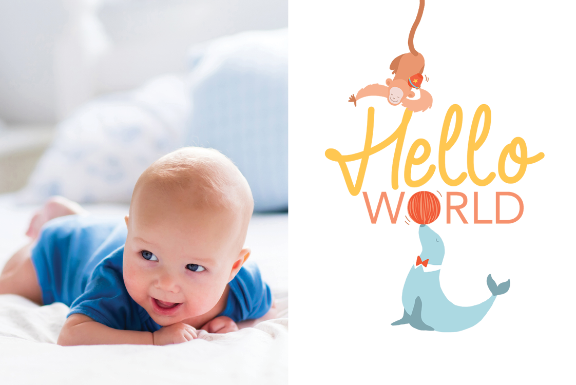 Einladungskarten — Spielerische Tiere