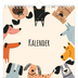 Jahreskalender Quadratisch — Hunde und Kritzeleien [deckblatt]