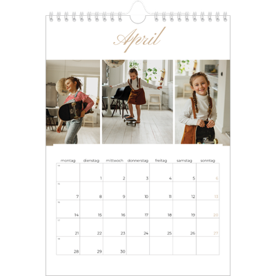 Fotokalender A4 (20 x 30 cm) — Eleganter Kalender [April]
