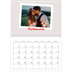 Fotokalender A4 doppelt (30 x 40 cm) — Karminrote Signatur [Februar]