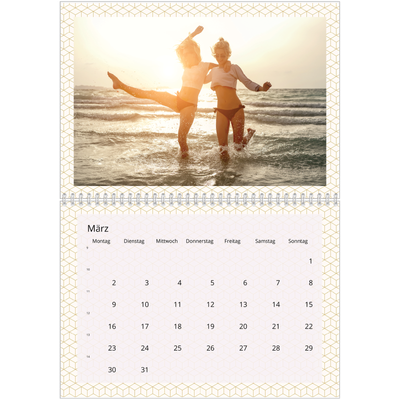 Fotokalender A4 doppelt (30 x 40 cm) — Geometrisch [Marsch]