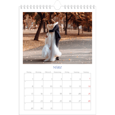 Fotokalender A4 (20 x 30 cm) — Kobalt Klassik [Marsch]