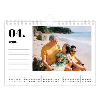 Fotokalender A5 — Serif und Momente [April]