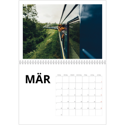 Fotokalender A4 doppelt (30 x 40 cm) — Weißer Rahmen [Marsch]