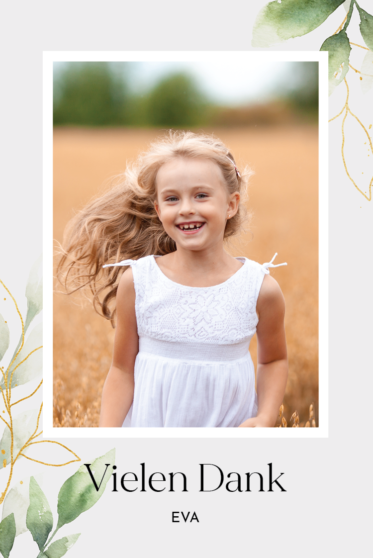 Dankeskarten — Floraler Akzent