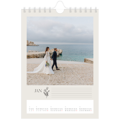 Fotokalender A5 — Blühende Initialen [Januar]