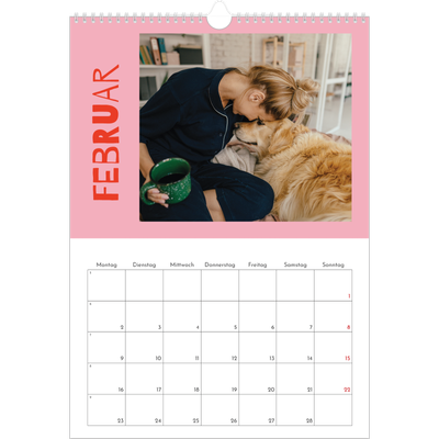A3 Jahreskalender — Farbenfroh wie du [Februar]