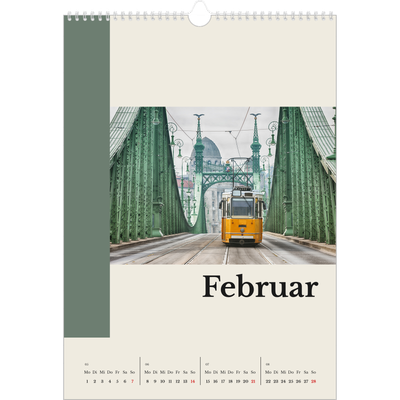 A3 Jahreskalender — Sehenswürdigkeiten der Welt [Februar]