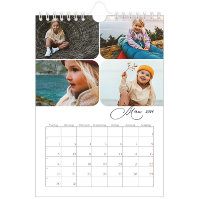 Fotokalender A5 — Schrift und Schnappschüsse [Marsch]