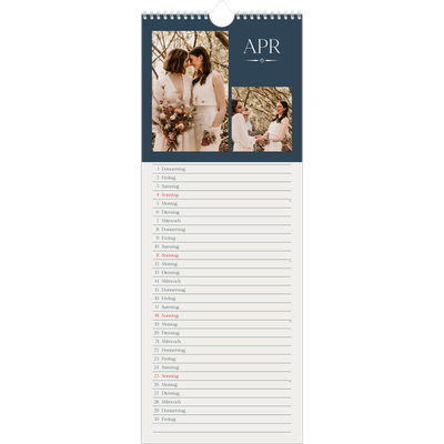 Küchenkalender  — Schiefer und Serifen [April]