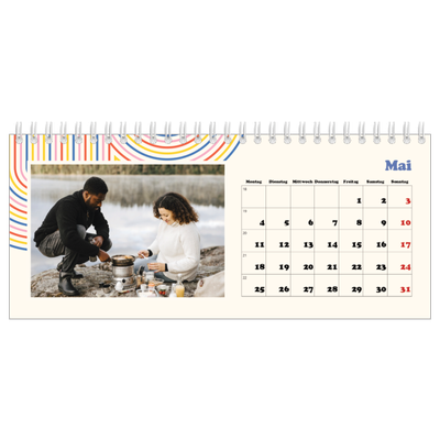 Tischkalender — Retro-Streifen [deckblatt]