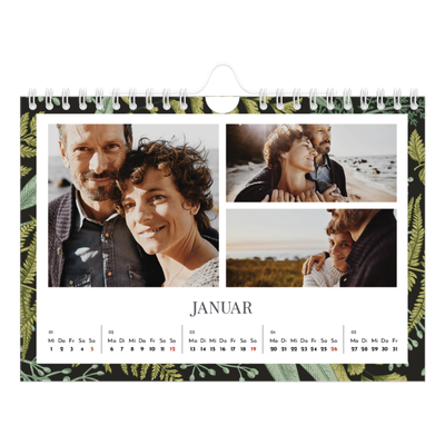 Fotokalender A5 — Blumiger Hintergrund [Januar]