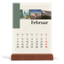 Tischkalender mit Holzfuß Hochformat  — Sehenswürdigkeiten der Welt [Februar]