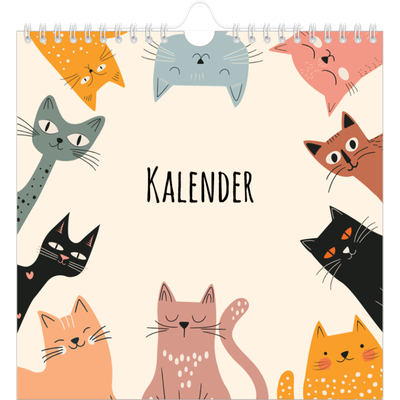 Jahreskalender Quadratisch — Katzen und Kritzeleien [deckblatt]