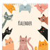 Jahreskalender Quadratisch — Katzen und Kritzeleien [deckblatt]