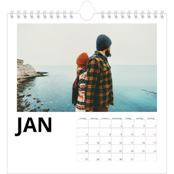 Fotokalender Quadratisch — Weißer Rahmen