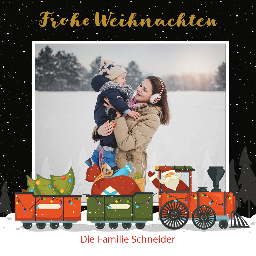 Fotokarten — Weihnachtszug