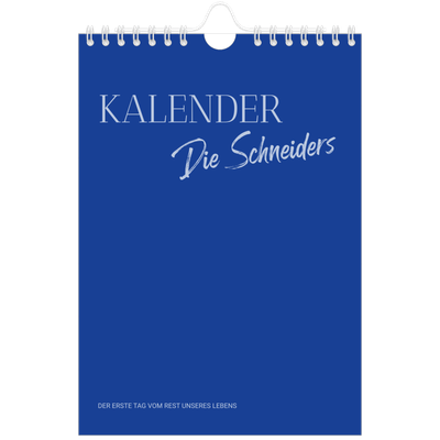 Fotokalender A5 — Kobalt Klassik [deckblatt]