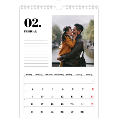 Fotokalender A4 (20 x 30 cm) — Serif und Momente [Februar]