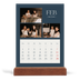 Tischkalender mit Holzfuß Hochformat  — Schiefer und Serifen [Februar]