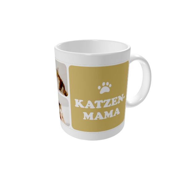 Tasse bedrucken — Katzen-Mama - Farbe