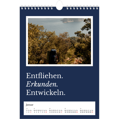 Fotokalender A4 (20 x 30 cm) — Redaktionelle Erde [Januar]
