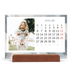 Tischkalender mit Holzfuß Querformat  — Farbpinsel-Effekt [Januar]
