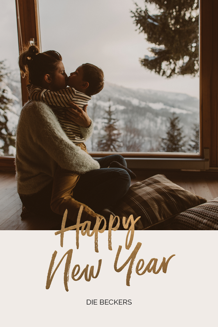 Fotokarten — Frohes neues Jahr handgeschrieben