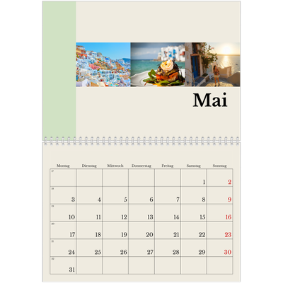 Fotokalender A4 doppelt (30 x 40 cm) — Sehenswürdigkeiten der Welt [Mai]