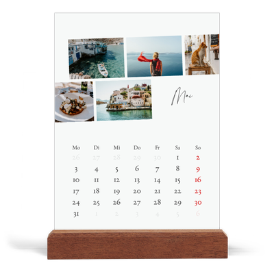 Tischkalender mit Holzfuß Hochformat  — Städtereise [deckblatt]