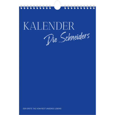 Fotokalender A4 (20 x 30 cm) — Kobalt Klassik [deckblatt]