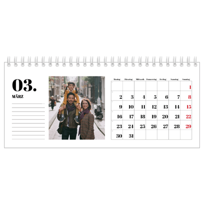 Tischkalender — Serif und Momente [Marsch]