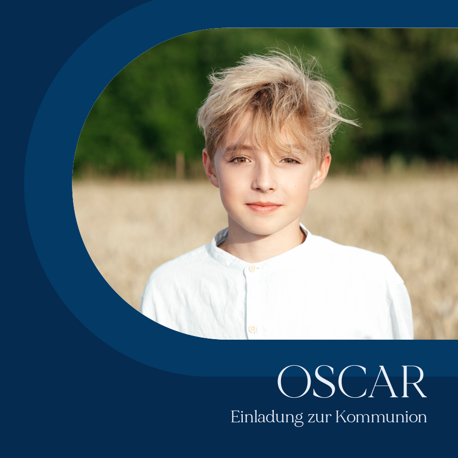 Einladungskarten — Frei fließend - Indigo