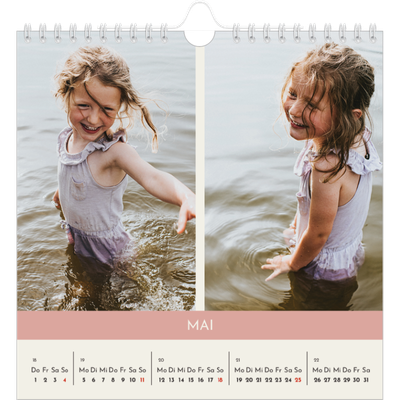 Jahreskalender Quadratisch — Pastellfarbene Monate [deckblatt]