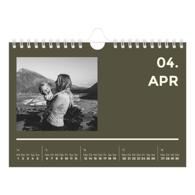 Fotokalender A5 — Modern und kräftig [April]