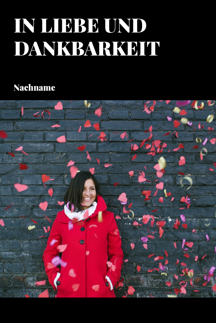 Dankeskarten — Schwarzer Hintergrund