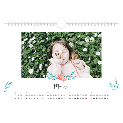 Fotokalender A4 — Blumen-Illustrationen [Marsch]