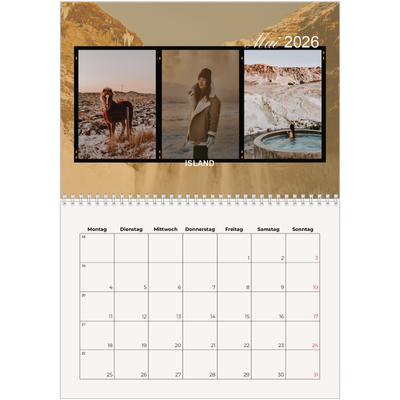 Fotokalender A4 doppelt (30 x 40 cm) — Wanderlust [deckblatt]