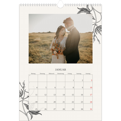 A3 Jahreskalender — Tinte und Efeu [Januar]