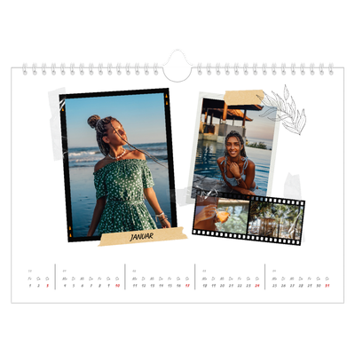 Fotokalender A4 — Scrapbook-Flair [Januar]