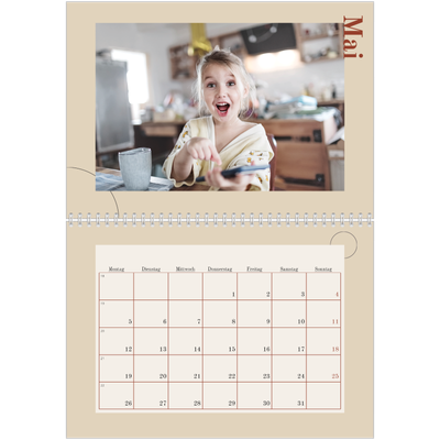 Fotokalender A4 doppelt (30 x 40 cm) — Assymetrischer Text [deckblatt]