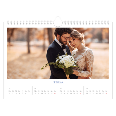 Fotokalender A4 — Kobalt Klassik [Februar]