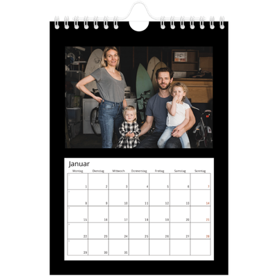 Fotokalender A5 — Schwarzer Rand oben [Januar]
